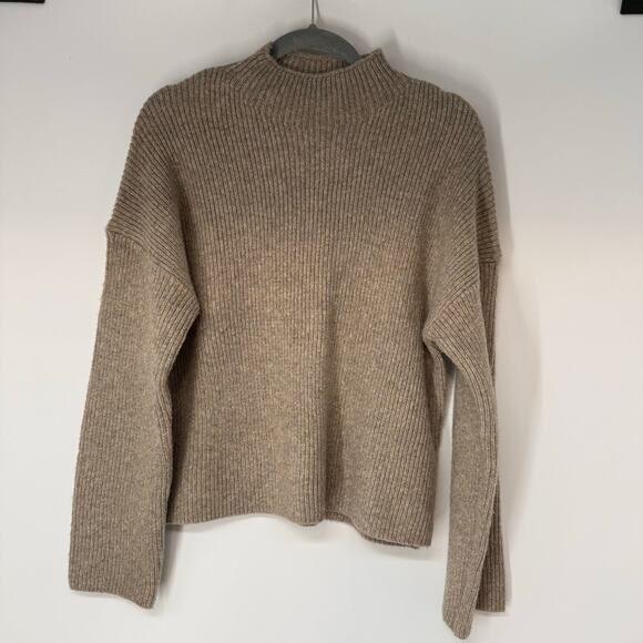 Abercrombie & Fitch Sweaters - Abercrombie & Fitch Jumper Sweater Womens XS Light Brown Long Sleeve High Neck